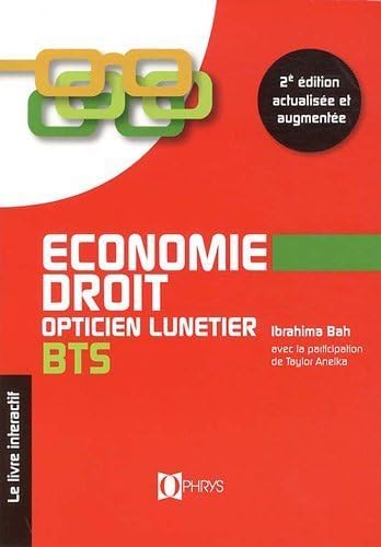 Beispielbild fr ECONOMIE DROIT OPTICIEN LUNETIER BTS - 2 zum Verkauf von Ammareal