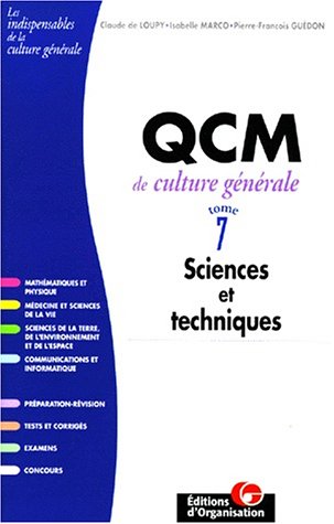 9782708122635: QCM DE CULTURE GENERALE: Tome 7, Sciences et techniques