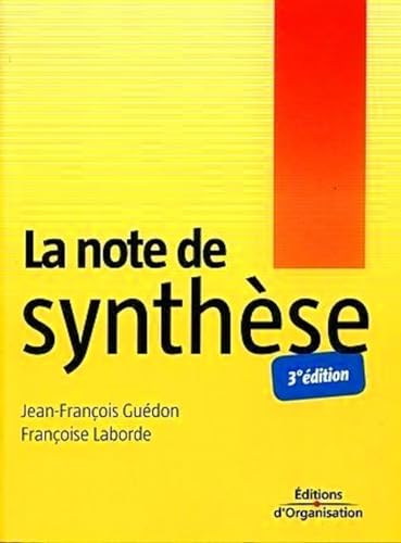 Beispielbild fr La note de synthse zum Verkauf von Ammareal