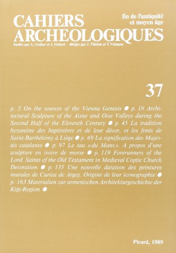 Stock image for Cahiers archologiques. Fin de l'Antiquit et Moyen Age. Numro 37. for sale by Gallix