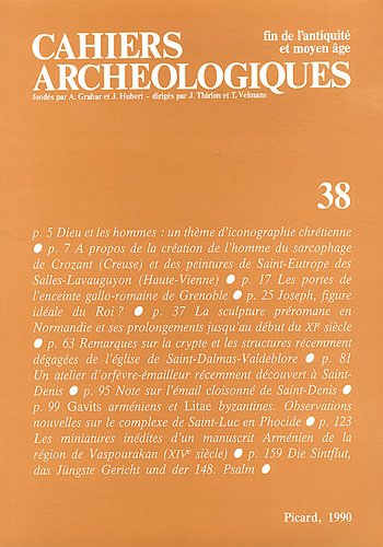 Stock image for CAHIERS ARCHEOLOGIQUES N.38 ; FIN DE L'ANTIQUITE ET MOYEN AGE for sale by Wallace Books
