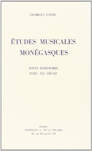 Imagen de archivo de Etudes musicales mongasques. a la venta por Gallix