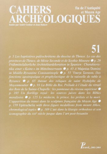 Stock image for cahiers archeologiques fin de l'antiquite et moyen age n 51 for sale by LiLi - La Libert des Livres