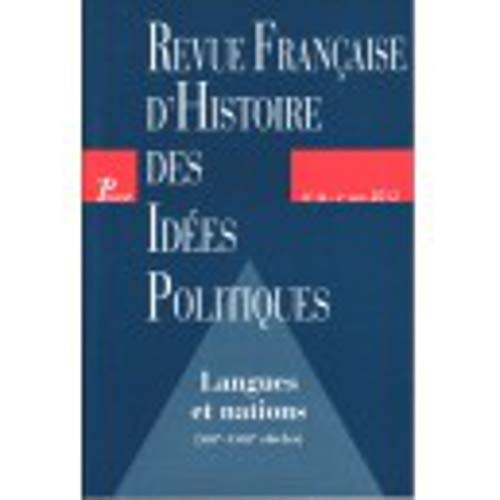 Imagen de archivo de Revue franaise d'histoire des ides politiques n36 [Broch] Picard a la venta por BIBLIO-NET