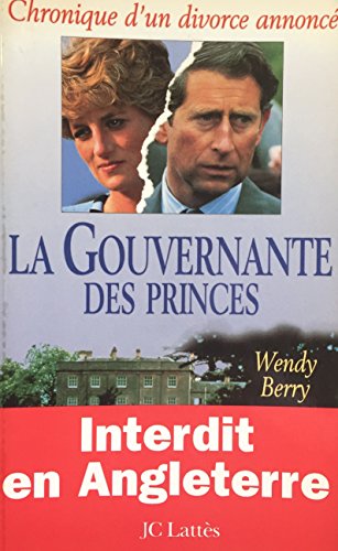 Stock image for La gouvernante des princes for sale by medimops