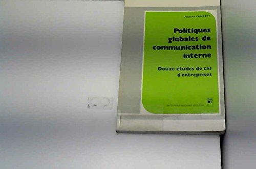 Beispielbild fr Politiques globales de communication interne zum Verkauf von medimops
