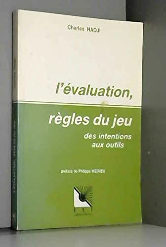 Imagen de archivo de L'valuation, regles du jeu : des intentions aux outils a la venta por medimops