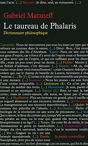 9782710306405: Le taureau de Phalaris: Dictionnaire philosophique
