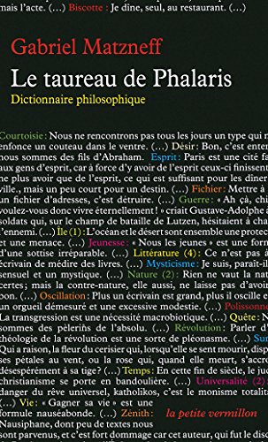 Stock image for Taureau de phalaris (dictionnaire philosophiqu)(dictionnaire ph for sale by medimops