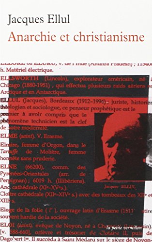 9782710308805: Anarchie et christianisme (LA PETITE VERMILLON) (French Edition)