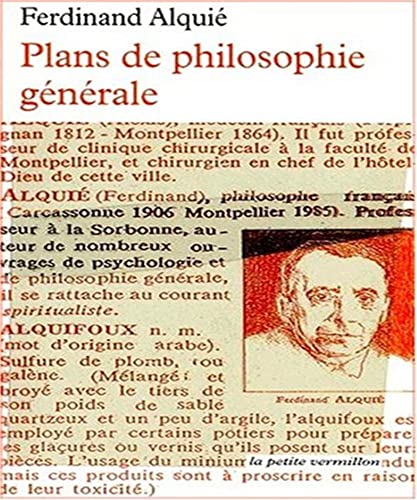 Beispielbild fr Plans de philosophie gnrale zum Verkauf von Ammareal