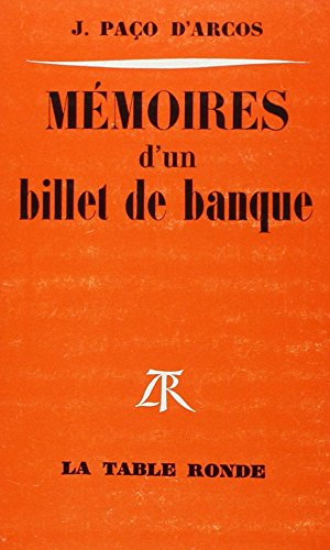 Stock image for Mmoires d'un billet de banque for sale by Librairie l'Aspidistra