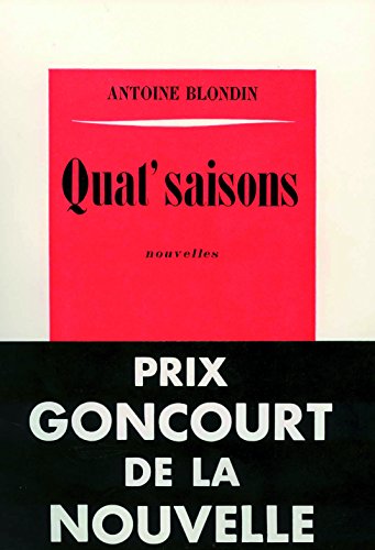 Beispielbild fr Quat'saisons (nouvelles) zum Verkauf von LIVREAUTRESORSAS