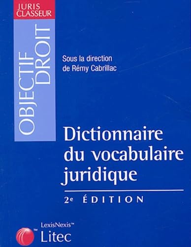 9782711003556: Dictionnaire du vocabulaire juridique