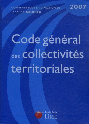 Stock image for Code general des collectivites territoriales 2007 (French Edition) for sale by Ammareal