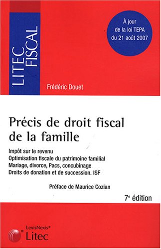 Imagen de archivo de Prcis de droit fiscal de la famille (ancienne dition) a la venta por medimops