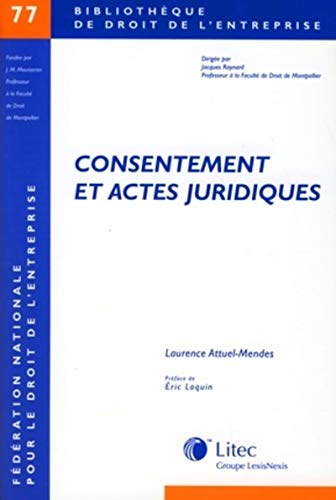 Stock image for consentement et actes juridiques par l. attuel mendes for sale by STUDIO-LIVRES