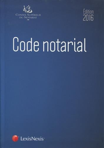 9782711022588: Code notarial 2016