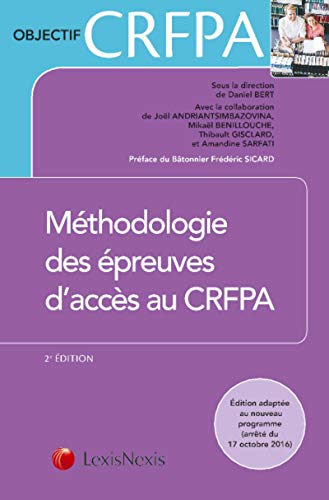 Beispielbild fr Mthodologie des preuves d'accs au CRFPA zum Verkauf von Ammareal