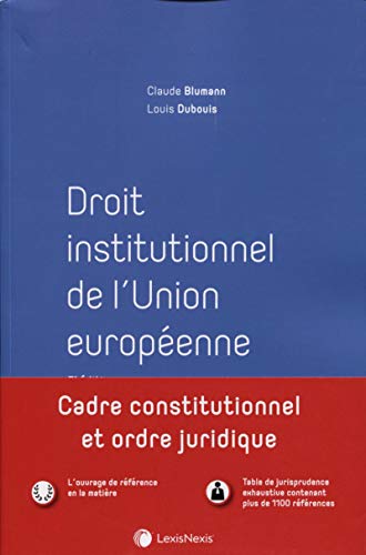 Beispielbild fr Droit institutionnel de l'Union europenne zum Verkauf von medimops