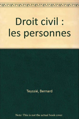 Stock image for Droit civil: Les personnes (ancienne dition) for sale by medimops