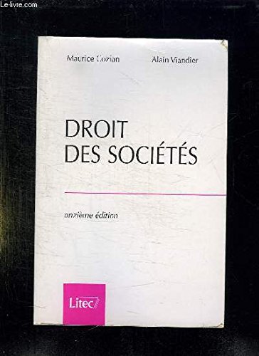 Beispielbild fr Droit des societes 11e ed.1998 (ancienne dition) zum Verkauf von Ammareal