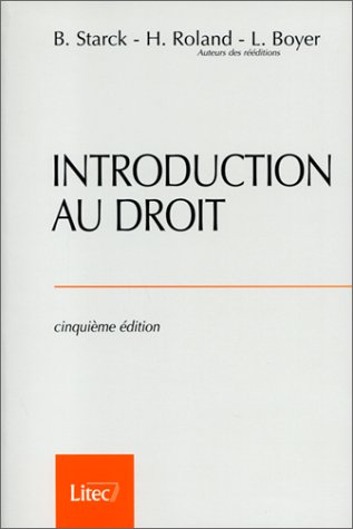 Beispielbild fr Introduction Au Droit zum Verkauf von RECYCLIVRE