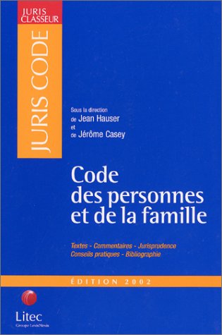 Beispielbild fr Code des personnes et de la famille (ancienne dition) zum Verkauf von Ammareal