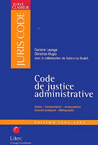 Beispielbild fr Code de justice administrative 2002-2003 (ancienne dition) zum Verkauf von Ammareal