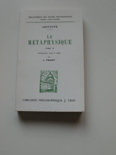 Stock image for La mtaphysique (2 vol.) for sale by Ammareal