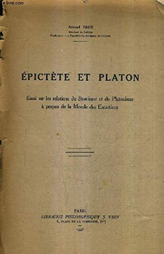 Beispielbild fr Epictte et Platon Jagu zum Verkauf von JLG_livres anciens et modernes