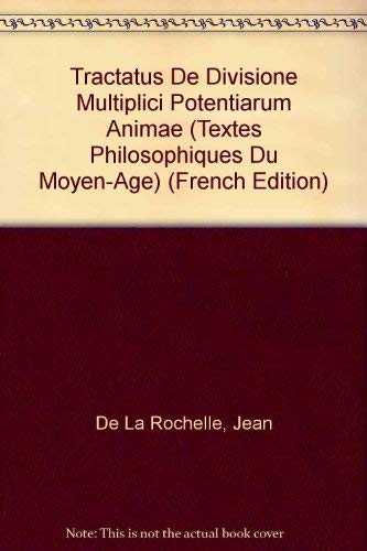 9782711604074: Tractatus de divisione multiplici potentarium animae: 11 (Textes Philosophiques Du Moyen-age)