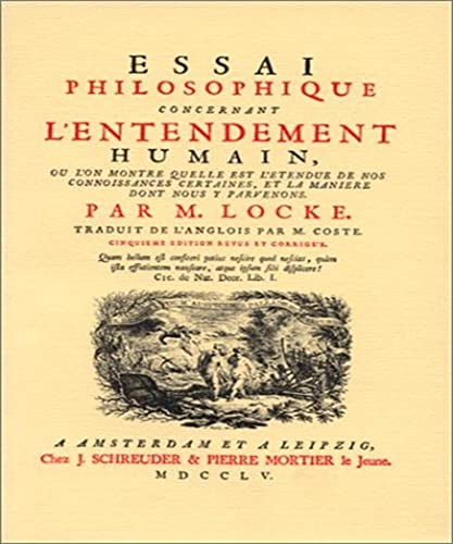 Stock image for Essai Philosophique Concernant L'entendement Humain. [Bibliotheque Des Textes Philosophiques] for sale by G. & J. CHESTERS