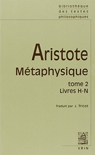 Stock image for Mtaphysique, tome 2 livre H-N for sale by medimops