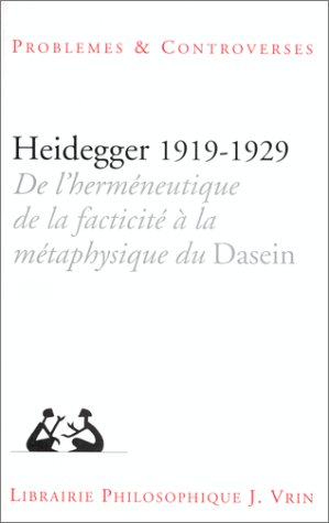 Stock image for Heidegger 1919-1929 for sale by ISD LLC