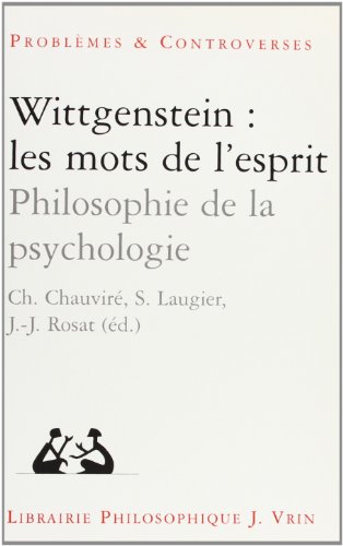 Beispielbild fr Wittgenstein Les mots de l'esprit zum Verkauf von ISD LLC