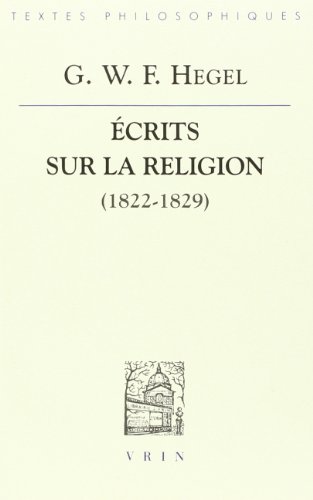 9782711614936: Ecrits sur la religion (1822-1829)