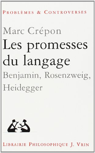 

promesses du langage [first edition]