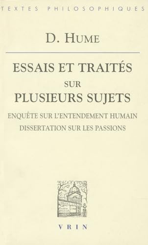 Beispielbild fr David Hume: Essais et Trait zum Verkauf von ISD LLC