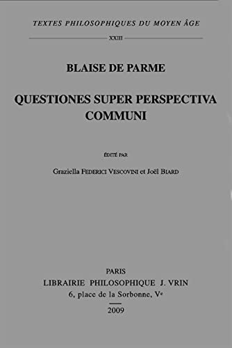 Stock image for Questiones super perspectiva communi for sale by Librairie La Canopee. Inc.