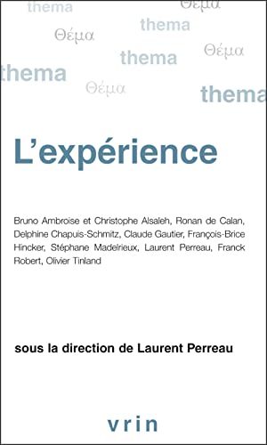 Stock image for L'exprience for sale by Chapitre.com : livres et presse ancienne