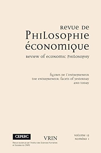 9782711652105: Figures de l'entrepreneur (Revue De Philosophie Economique)