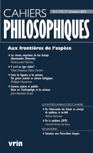 Beispielbild fr Aux Frontieres De L'espece (Cahiers Philosophiques) (French Edition) zum Verkauf von Gallix