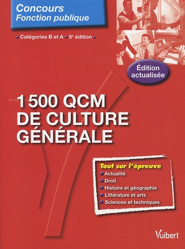 Beispielbild fr 1500 QCM de culture gnrale : Catgories B et A zum Verkauf von Ammareal