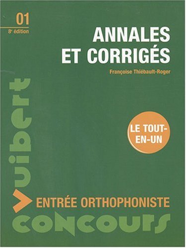 Beispielbild fr Annales et corrigs entre orthophoniste zum Verkauf von medimops