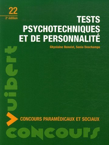 Imagen de archivo de Tests Psychotechniques Et De Personnalit : Concours Paramdicaux Et Sociaux a la venta por RECYCLIVRE