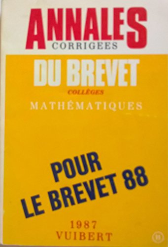 Stock image for ANNALES BREVET 11 MATHS for sale by Librairie Th  la page