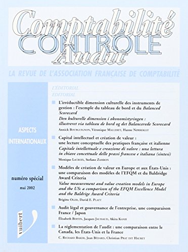 Beispielbild fr Comptabilite controle audit numero special mai 2002 (Revue Compta au) zum Verkauf von Buchpark