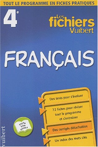 Beispielbild fr Les fichiers Vuibert : Franais, 4e zum Verkauf von Ammareal