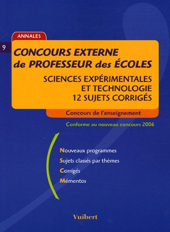 Imagen de archivo de Concours externe de Professeur des Ecoles : Sciences exprimentales et Techno. a la venta por secretdulivre